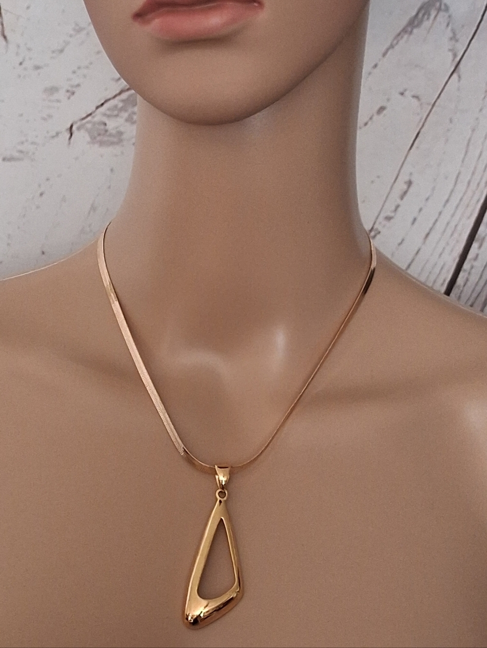 Lia Sophia Goldtone Geometric Triangle Pendant Necklace